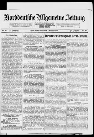 Norddeutsche allgemeine Zeitung vom 15.02.1918