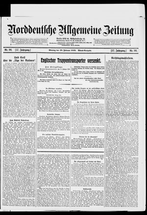 Norddeutsche allgemeine Zeitung vom 18.02.1918