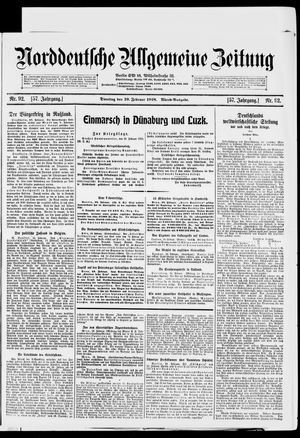Norddeutsche allgemeine Zeitung vom 19.02.1918