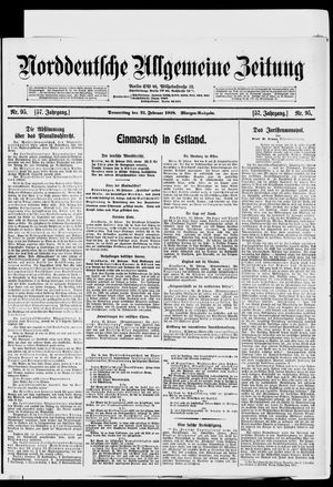 Norddeutsche allgemeine Zeitung vom 21.02.1918