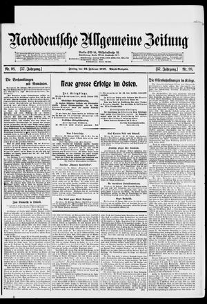 Norddeutsche allgemeine Zeitung vom 22.02.1918