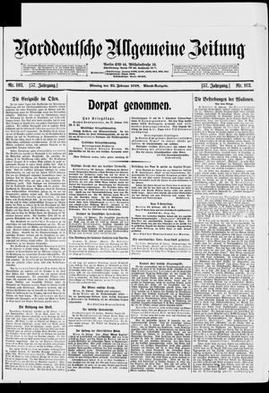 Norddeutsche allgemeine Zeitung vom 25.02.1918