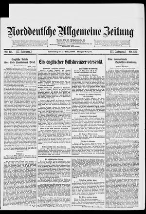 Norddeutsche allgemeine Zeitung on Mar 7, 1918