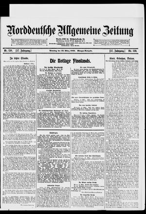 Norddeutsche allgemeine Zeitung on Mar 12, 1918
