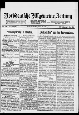 Norddeutsche allgemeine Zeitung on Mar 19, 1918