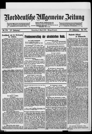 Norddeutsche allgemeine Zeitung on Apr 4, 1918