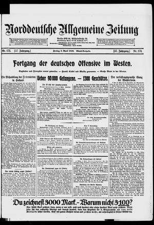 Norddeutsche allgemeine Zeitung vom 05.04.1918