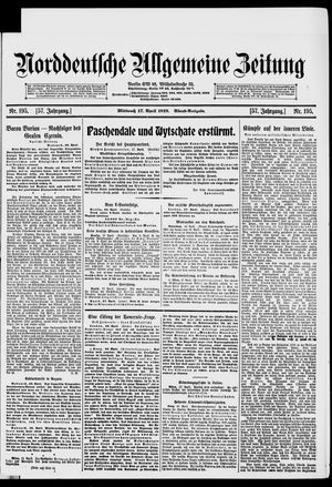 Norddeutsche allgemeine Zeitung vom 17.04.1918