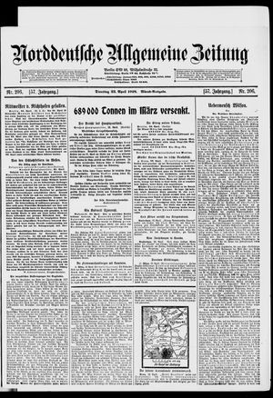 Norddeutsche allgemeine Zeitung vom 23.04.1918