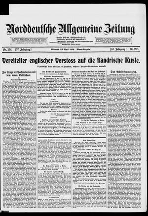 Norddeutsche allgemeine Zeitung vom 24.04.1918