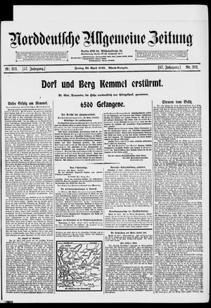 Norddeutsche allgemeine Zeitung vom 26.04.1918