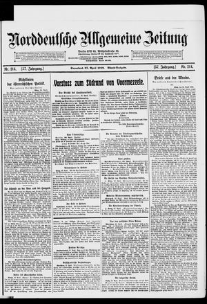 Norddeutsche allgemeine Zeitung on Apr 27, 1918