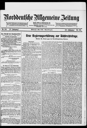 Norddeutsche allgemeine Zeitung vom 01.05.1918