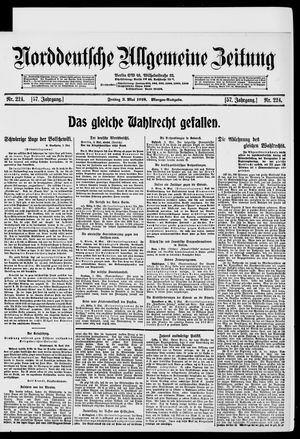 Norddeutsche allgemeine Zeitung on May 3, 1918