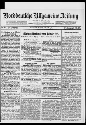 Norddeutsche allgemeine Zeitung vom 04.05.1918