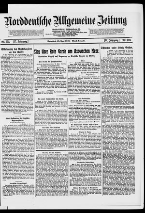 Norddeutsche allgemeine Zeitung vom 15.06.1918