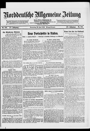 Norddeutsche allgemeine Zeitung vom 20.06.1918