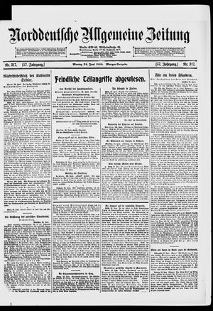 Norddeutsche allgemeine Zeitung vom 24.06.1918