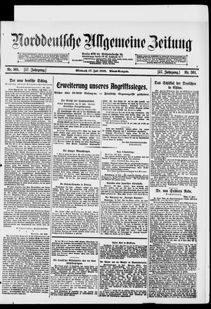 Norddeutsche allgemeine Zeitung vom 17.07.1918