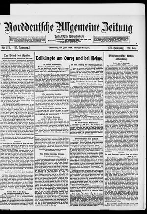 Norddeutsche allgemeine Zeitung vom 25.07.1918