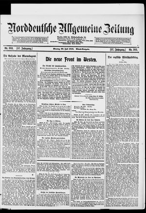 Norddeutsche allgemeine Zeitung vom 29.07.1918