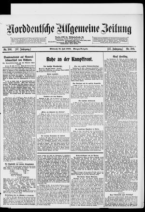 Norddeutsche allgemeine Zeitung vom 31.07.1918