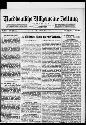 Norddeutsche allgemeine Zeitung on Aug 1, 1918