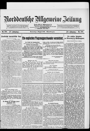 Norddeutsche allgemeine Zeitung on Aug 1, 1918