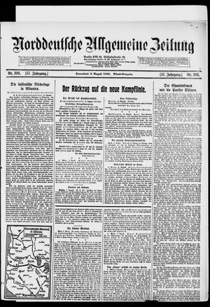 Norddeutsche allgemeine Zeitung vom 03.08.1918