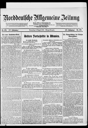 Norddeutsche allgemeine Zeitung vom 08.08.1918