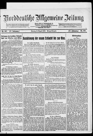 Norddeutsche allgemeine Zeitung vom 11.08.1918