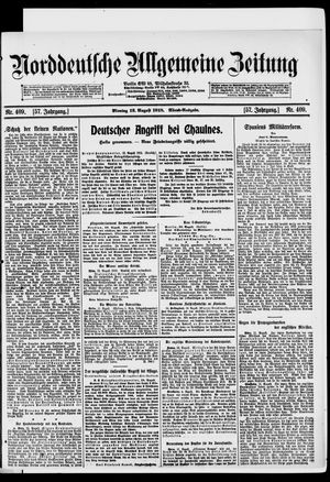 Norddeutsche allgemeine Zeitung vom 12.08.1918