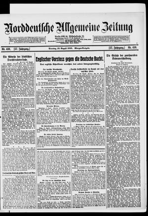 Norddeutsche allgemeine Zeitung vom 13.08.1918