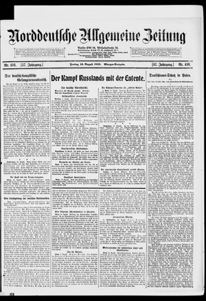Norddeutsche allgemeine Zeitung vom 16.08.1918