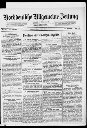 Norddeutsche allgemeine Zeitung vom 16.08.1918