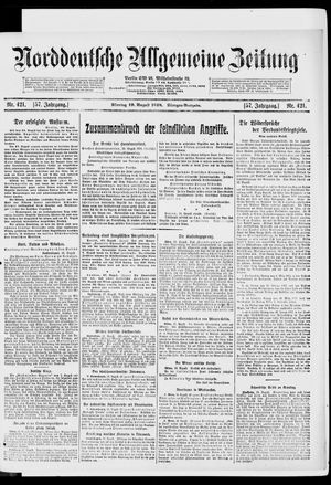 Norddeutsche allgemeine Zeitung vom 19.08.1918