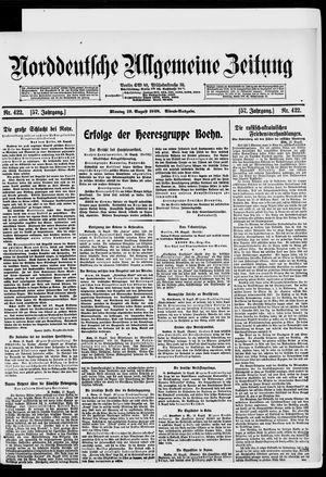 Norddeutsche allgemeine Zeitung vom 19.08.1918