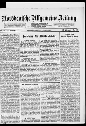 Norddeutsche allgemeine Zeitung vom 20.08.1918