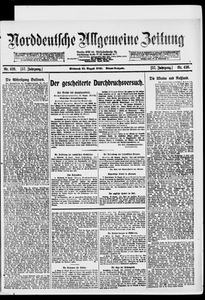 Norddeutsche allgemeine Zeitung vom 21.08.1918