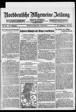 Norddeutsche allgemeine Zeitung vom 28.08.1918