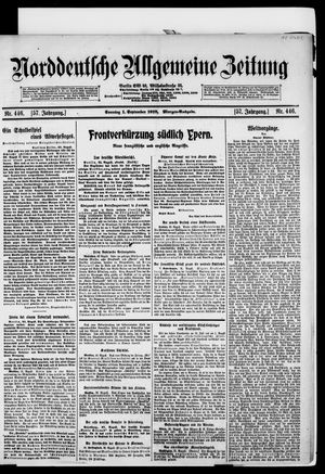 Norddeutsche allgemeine Zeitung vom 01.09.1918