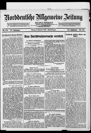 Norddeutsche allgemeine Zeitung vom 02.09.1918