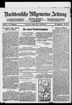 Norddeutsche allgemeine Zeitung vom 05.09.1918