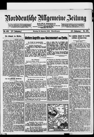 Norddeutsche allgemeine Zeitung vom 10.09.1918