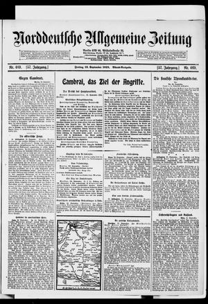 Norddeutsche allgemeine Zeitung vom 13.09.1918