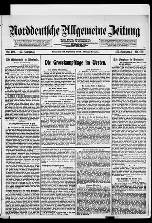 Norddeutsche allgemeine Zeitung on Sep 28, 1918
