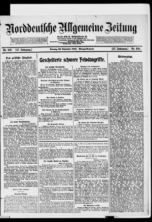 Norddeutsche allgemeine Zeitung vom 29.09.1918