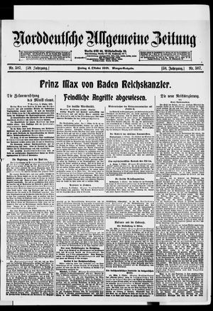 Norddeutsche allgemeine Zeitung vom 04.10.1918