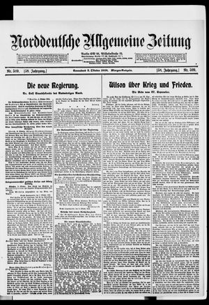 Norddeutsche allgemeine Zeitung on Oct 5, 1918