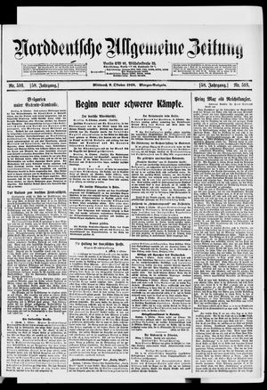 Norddeutsche allgemeine Zeitung vom 09.10.1918